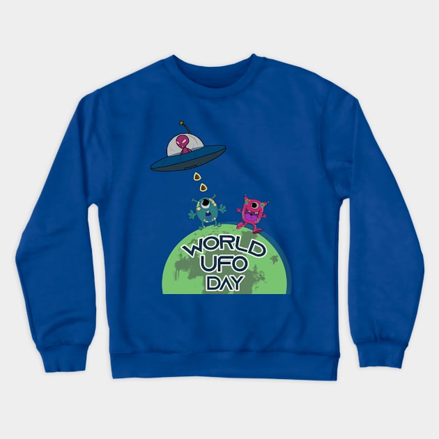 World UFO Day Crewneck Sweatshirt by Be Scintilla